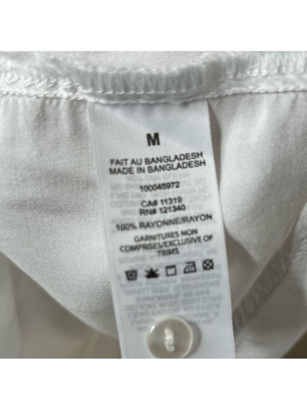 Dynamite White Tie Front Sleeveless Blouse Medium - Picture 7 of 8